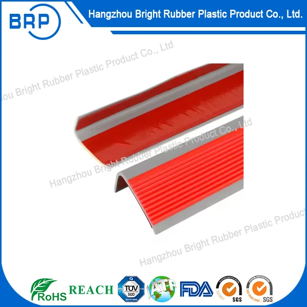 High Quality Soft Rubber PVC Aluminium Stair Nose Parts Modern Design Non-Slip Step Edging Strip Stair Nosing Wholesale