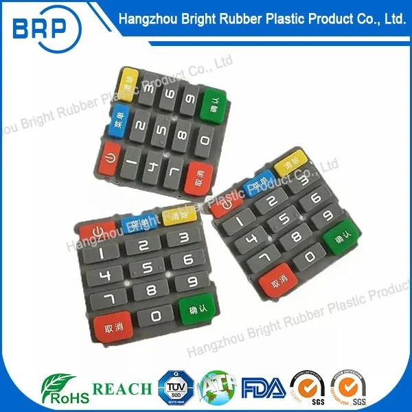 Molded Electronic Keypads Customized Silicone Rubber Push Buttons