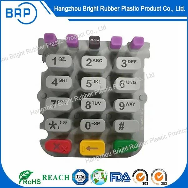 Molded Electronic Keypads Customized Silicone Rubber Push Buttons