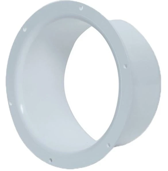 White PVC Ceiling Duct Connection With Mounting Ventilation Frame